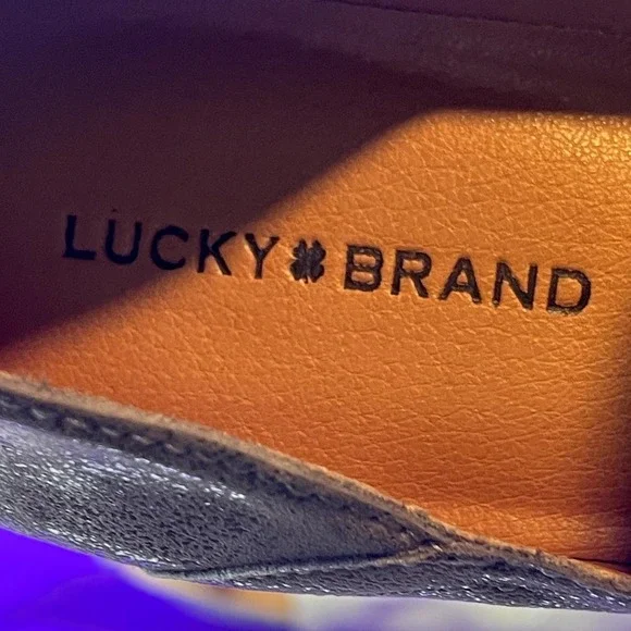 Lucky Brand Women's Titanium Leather Mallanzo Pointed-Toe Cutout Shooties Size 7 - Picture 7 of 8